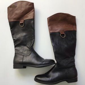 TARGET Boots Equestrian Riding Style Black Brown Women size 6